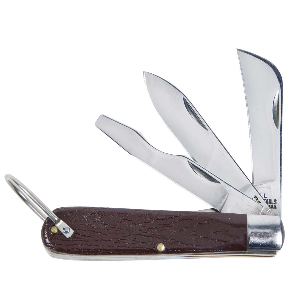 3 Blade Pocket Knife with Screwdriver - Image 2
