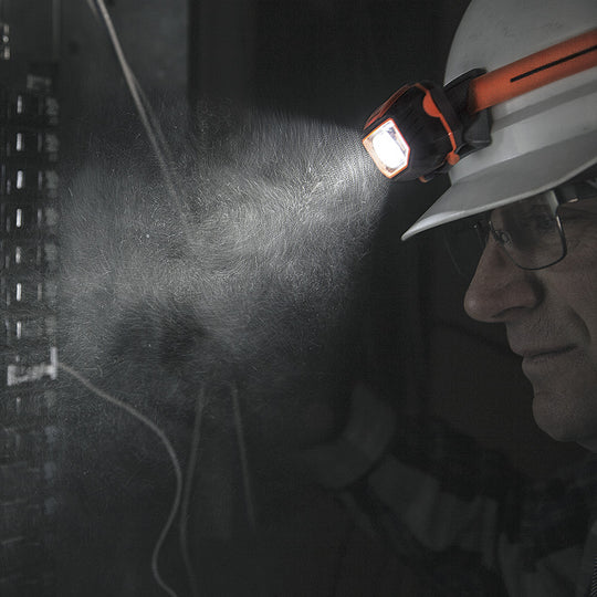 LED Headlamp with Silicone Hard Hat Strap - Image 5