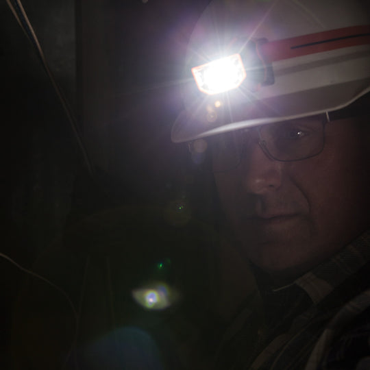 LED Headlamp with Silicone Hard Hat Strap - Image 6