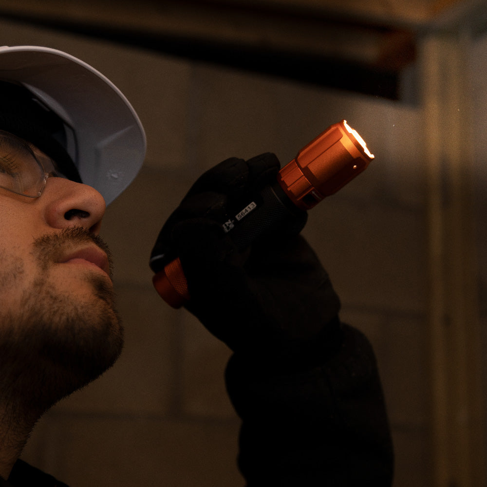 Rechargeable 2-Color LED Flashlight with Holster - Image 2