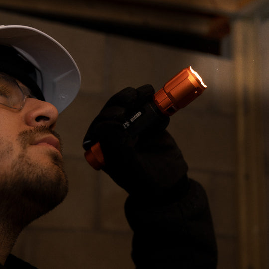 Rechargeable 2-Color LED Flashlight with Holster - Image 2