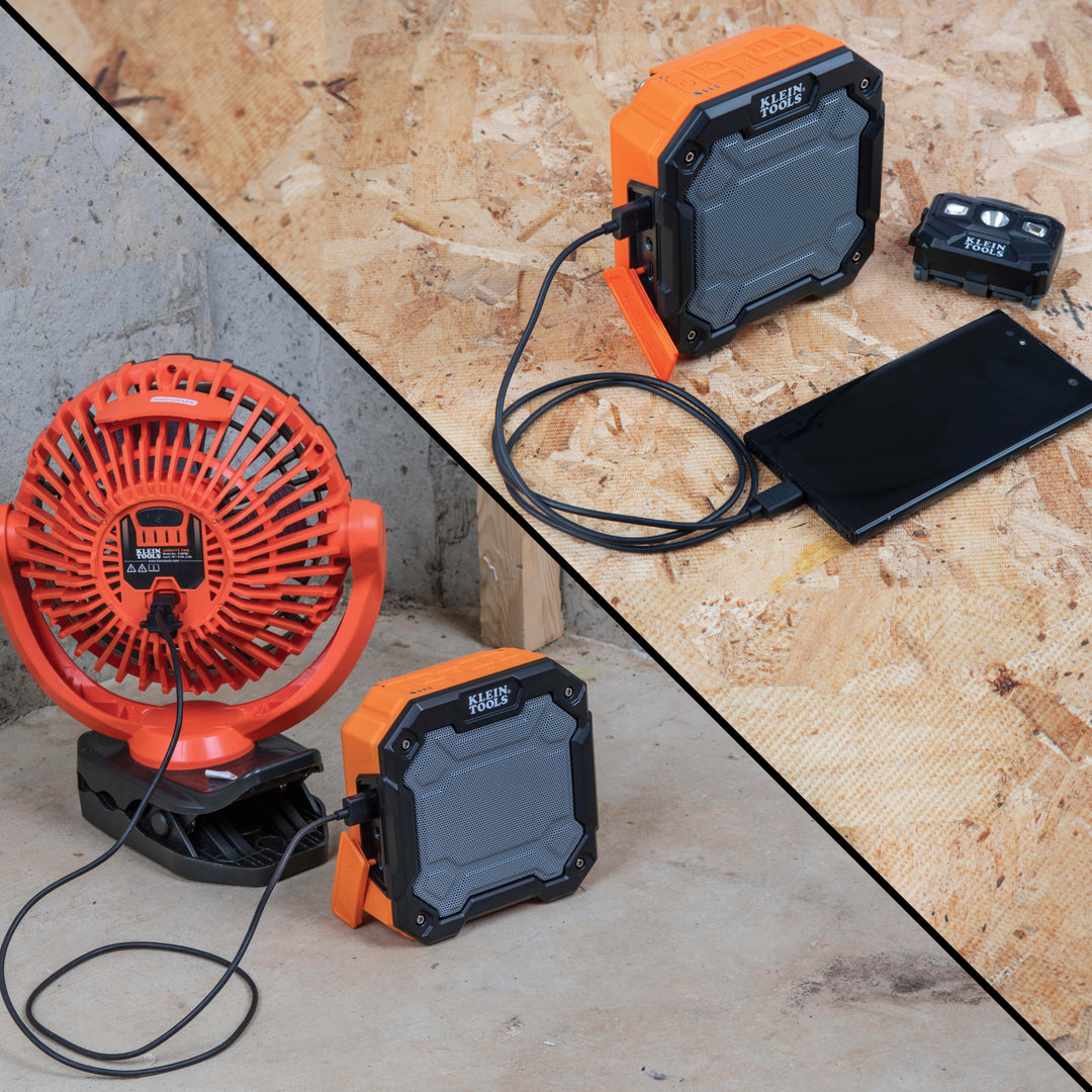 Bluetooth® Jobsite Speaker with Magnet and Hook - Image 2